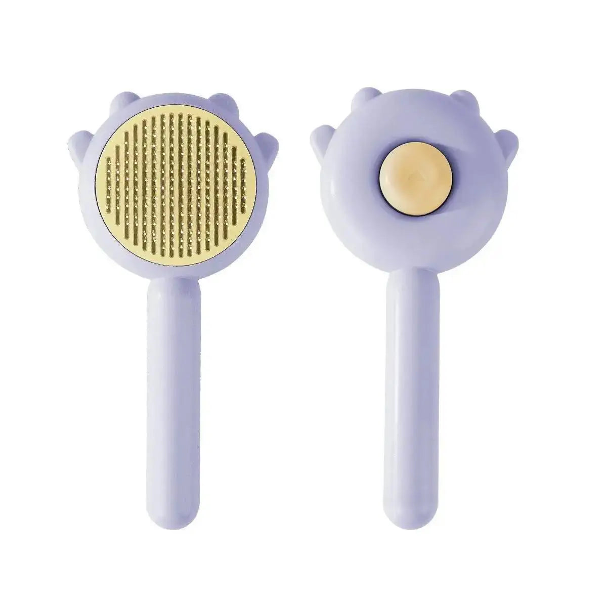 Pet Deshedding Brush – Self-Cleaning Cat & Dog Grooming Comb Pet Grooming Brush Axl Purple