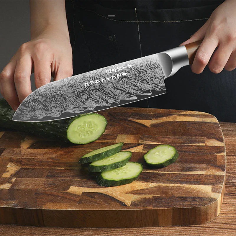 Damascus Steel Kitchen Knife Set 1–4 Pc | PLYS Chef Knives Kitchen Knife Set Axl