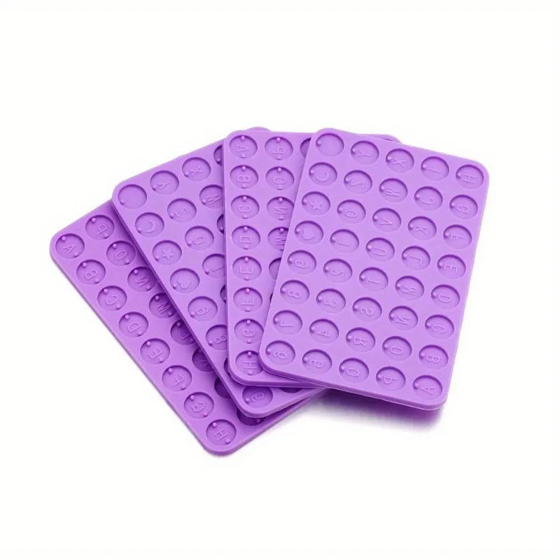 Alphabet & Number Round Disc Silicone Mold for Resin Jewelry Resin Craft Mold Axl