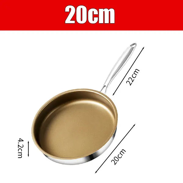 Titanium Nonstick Frying Pan – 316 Stainless Steel All Cooktops Nonstick Frying Pan Axl 20cm
