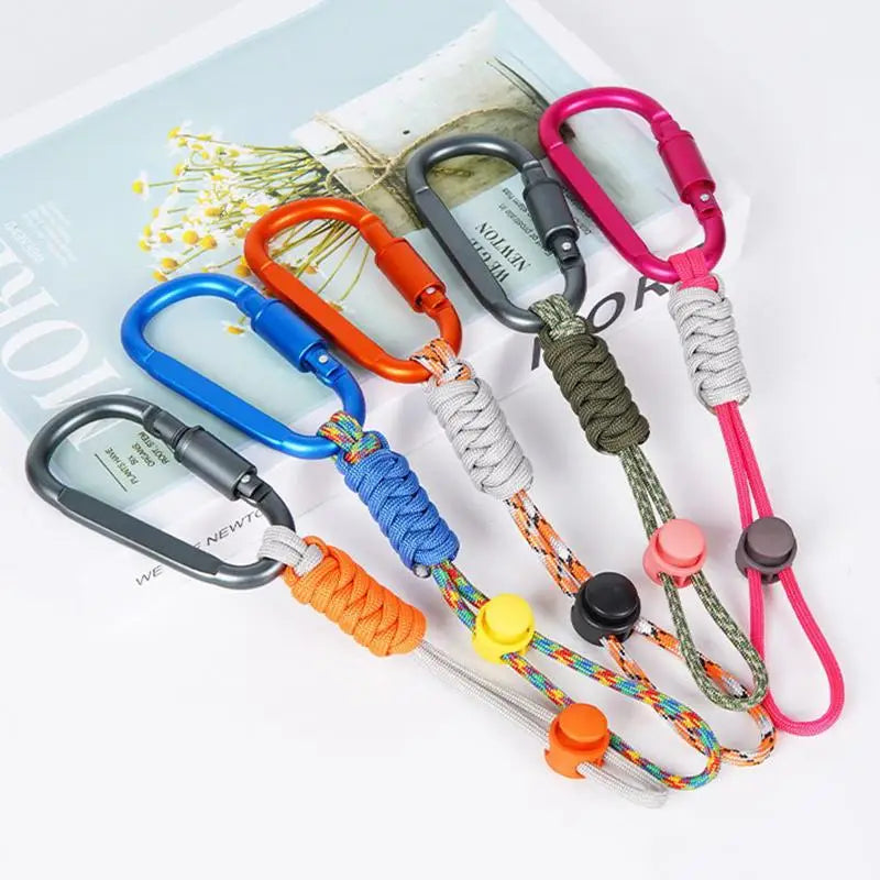 Paracord Water Bottle Carabiner Hook – Hiking & Cycling Clip Carabiner Bottle Clip Axl