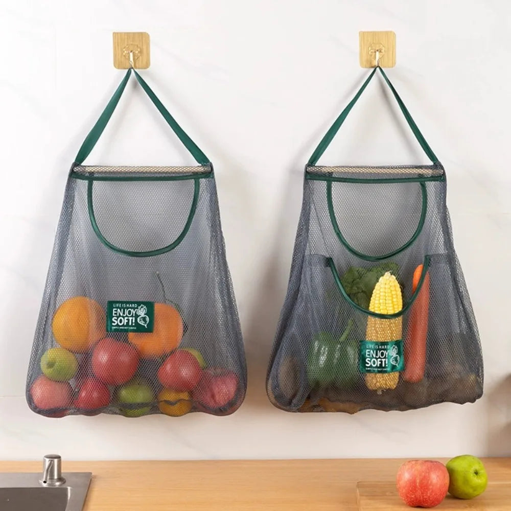 Reusable Hanging Mesh Bag – Breathable Fruit & Vegetable Net Produce Storage Bag Axl