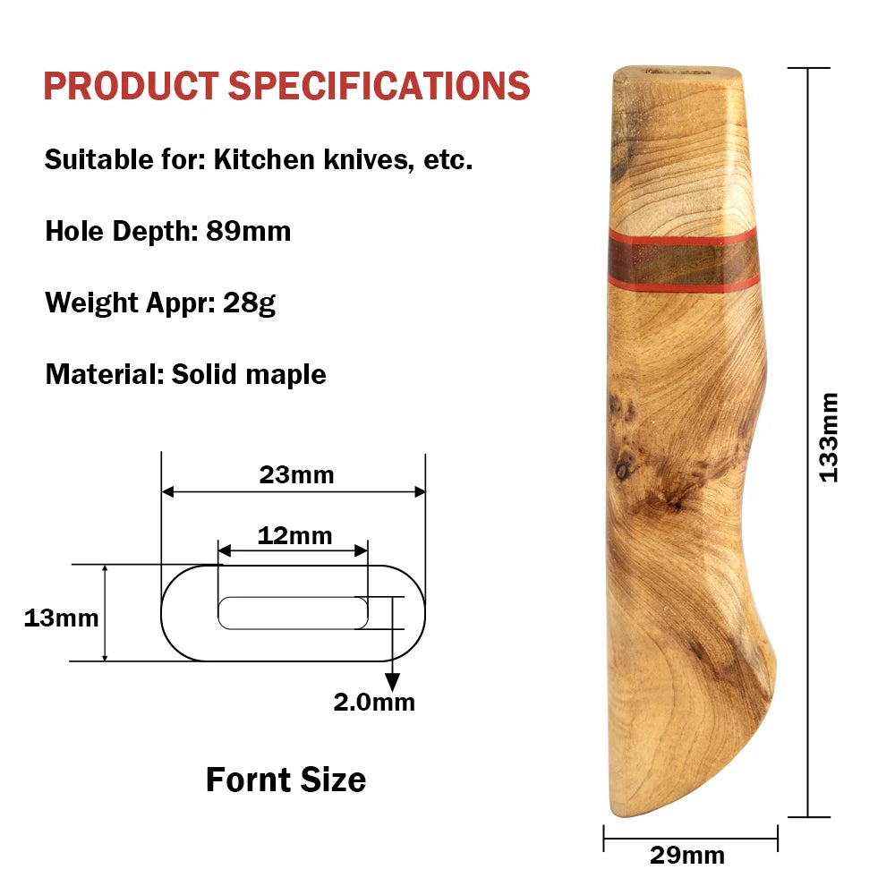 XITUO Wooden Resin Chef Knife Handles – Gyuto Santoku Sushi Knife Handle Axl DB-260617A