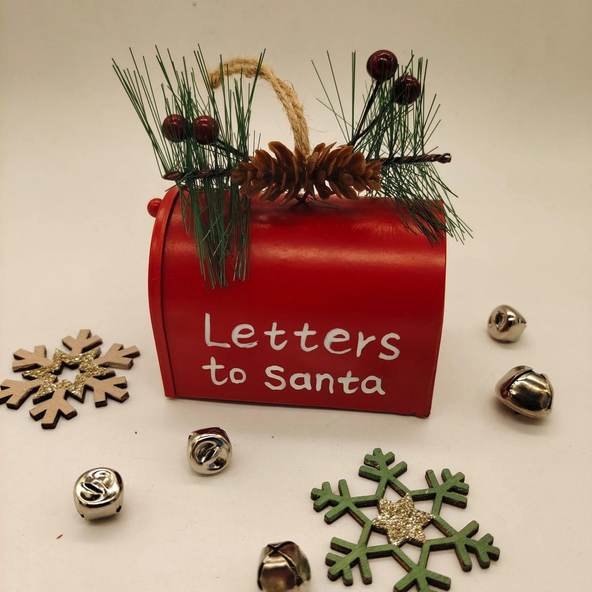 Christmas Metal Mailbox Ornament – Letters to Santa Iron Pendant Christmas Tree Ornament Axl