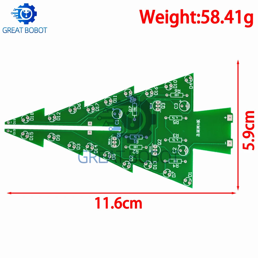 3D Christmas Tree LED DIY Kit – Flashing Red Green Yellow LEDs LED DIY Electronics Kit Axl