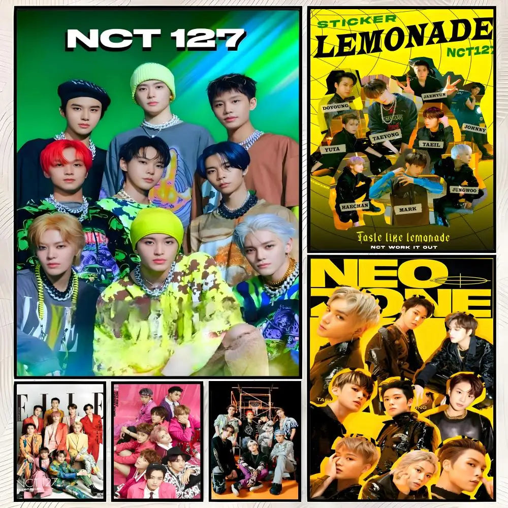 NCT127 Self-Stick HD PVC Wall Art Poster | Waterproof Decor Wall Art Poster Axl