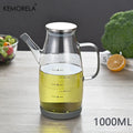 KEMORELA Glass Oil Bottle 600/800/1000ml – Anti-Leak Lid Glass Oil Dispenser Axl 1000ML