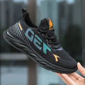 YBQJOO Men's Breathable Casual Sneakers – Lightweight Non-Slip Men's Casual Sneakers Axl Orange 42