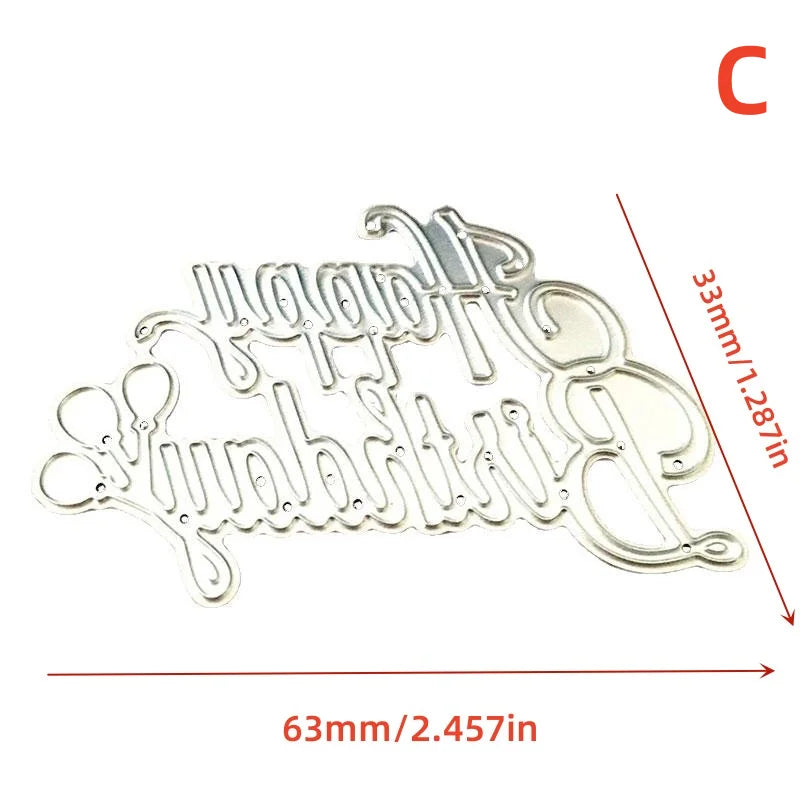 Birthday Border Metal Cutting Dies – Oval Lace Scrapbook Stencil Metal Cutting Dies Axl C