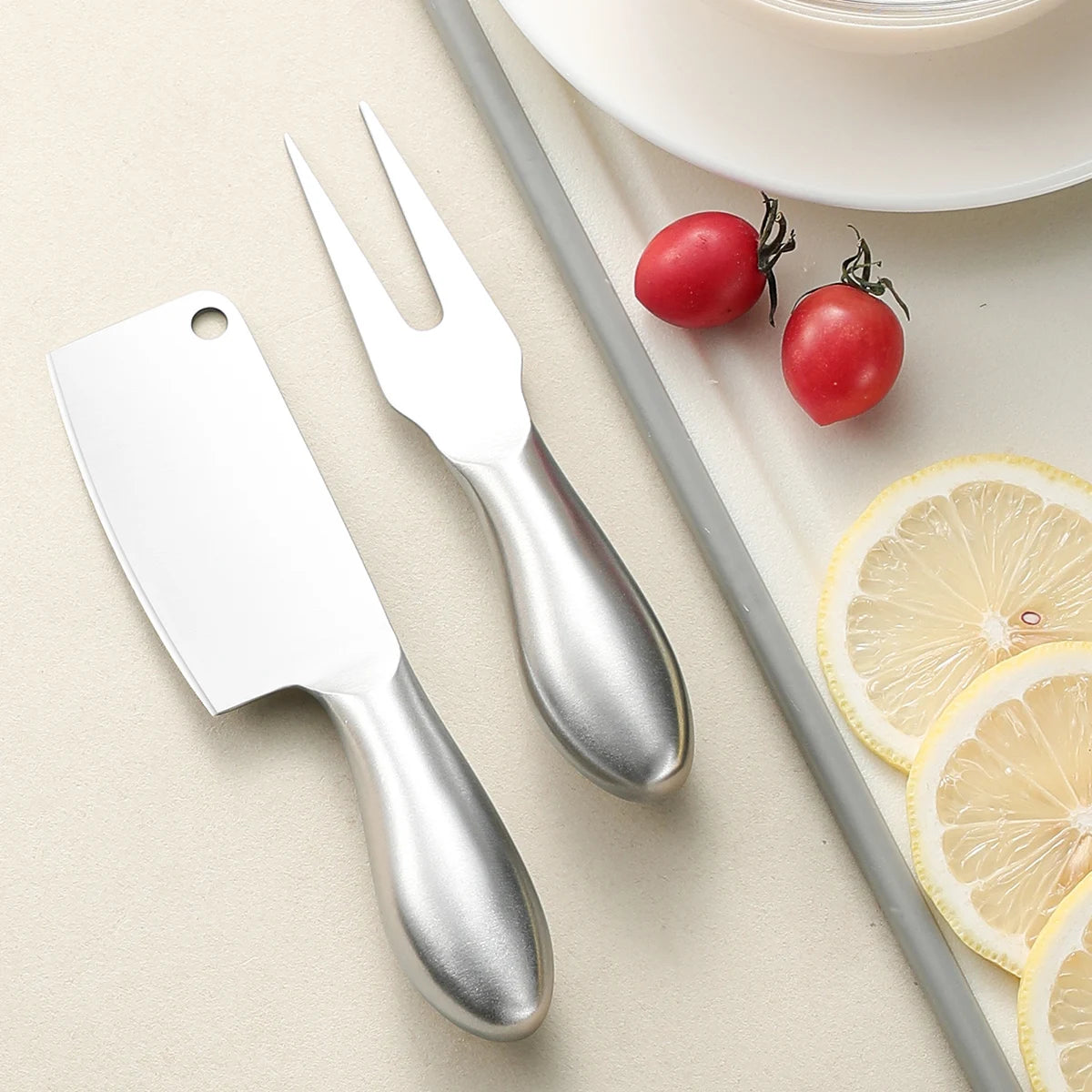 Stainless Steel Cheese Butter Knife Set – Cake & Bread Slicer Kitchen Knife Set Axl 2pcs
