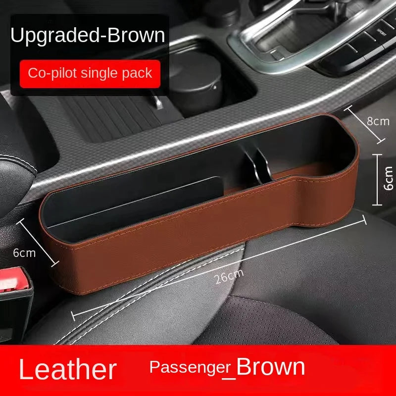 Car Seat Gap Filler Console Organizer – ABS Storage Box Car Seat Organizer Axl Passenger Brown