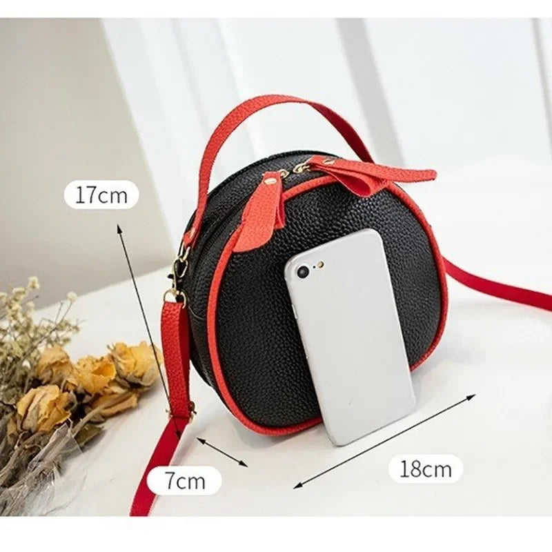 Litchi Mini Backpack – Women's PU Leather Crossbody Shoulder Bag Mini Backpack Axl