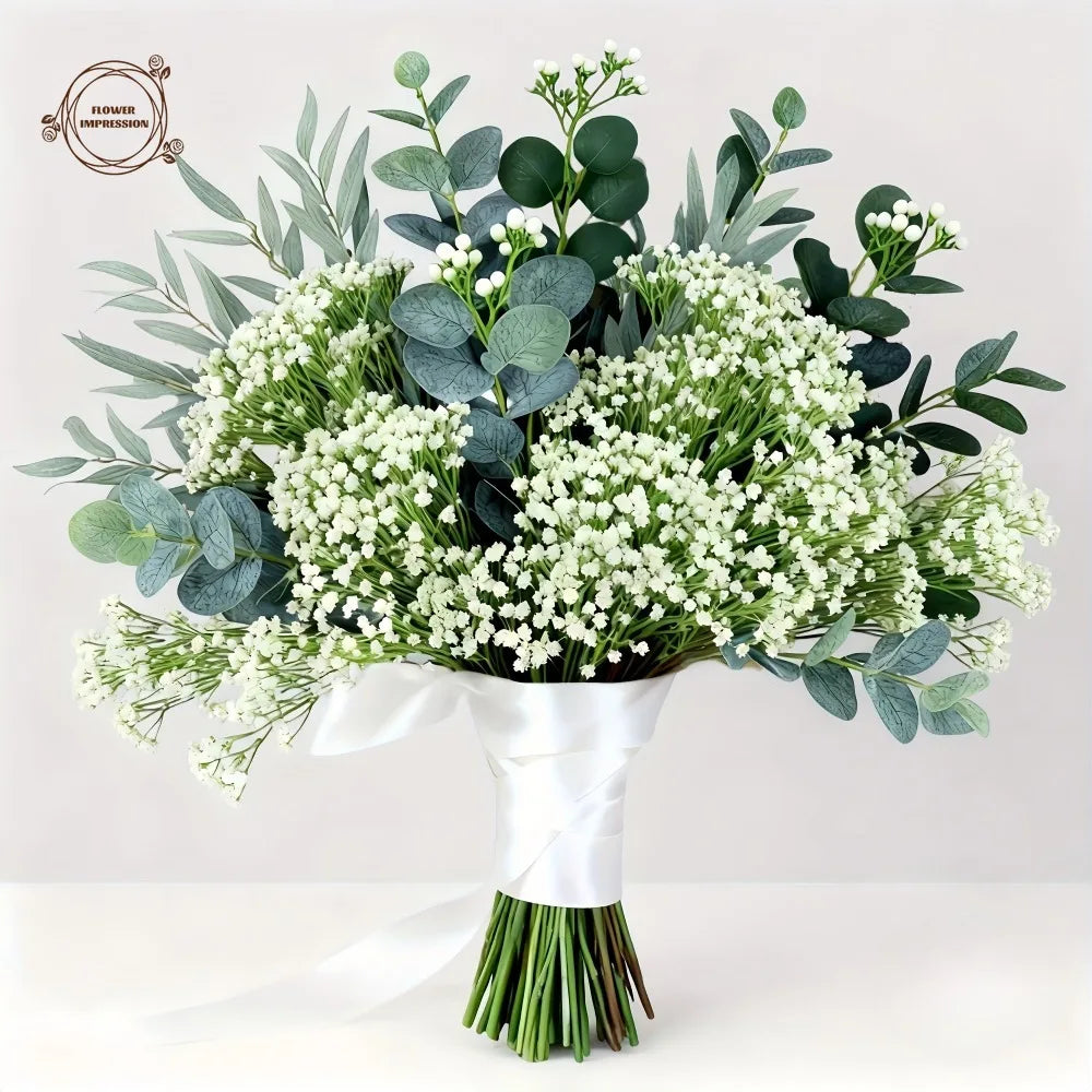 Artificial Baby's Breath Gypsophila Bouquet – Boho Wedding Decor Artificial Flower Bouquet Axl YJ