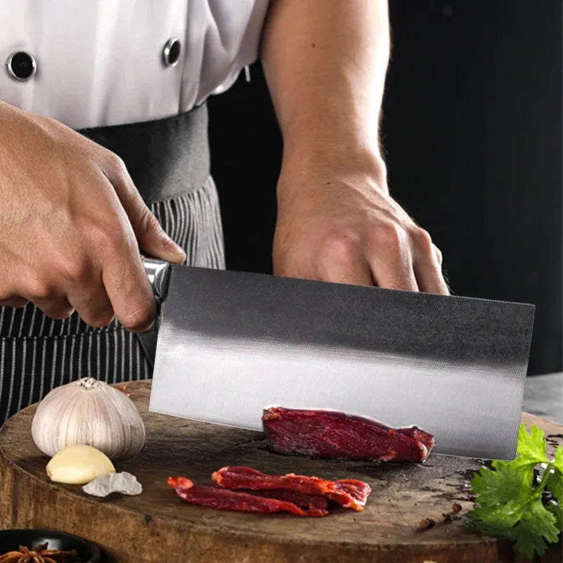 InLeung Chinese Cleaver – Stainless Steel Multi-Purpose Chef Knife Kitchen Cleaver Knife Axl
