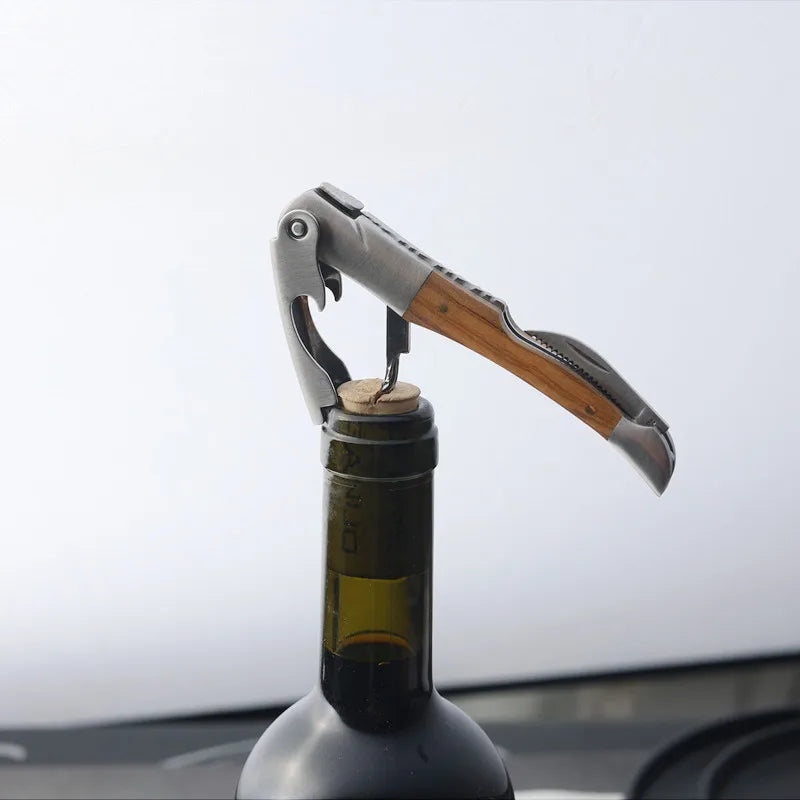 Laguiole Corkscrew Wine Knife – Wood Handle Waiter's Opener Corkscrew Wine Opener Axl