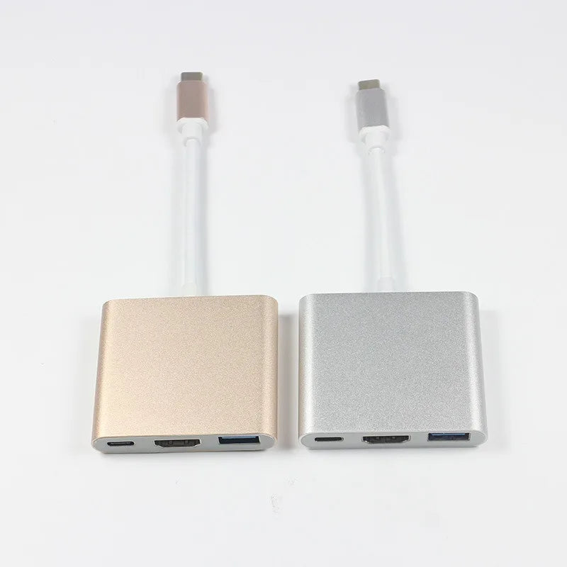 3-in-1 USB-C to HDMI 4K Adapter Cable | USB 3.0 Converter USB-C HDMI Adapter Axl