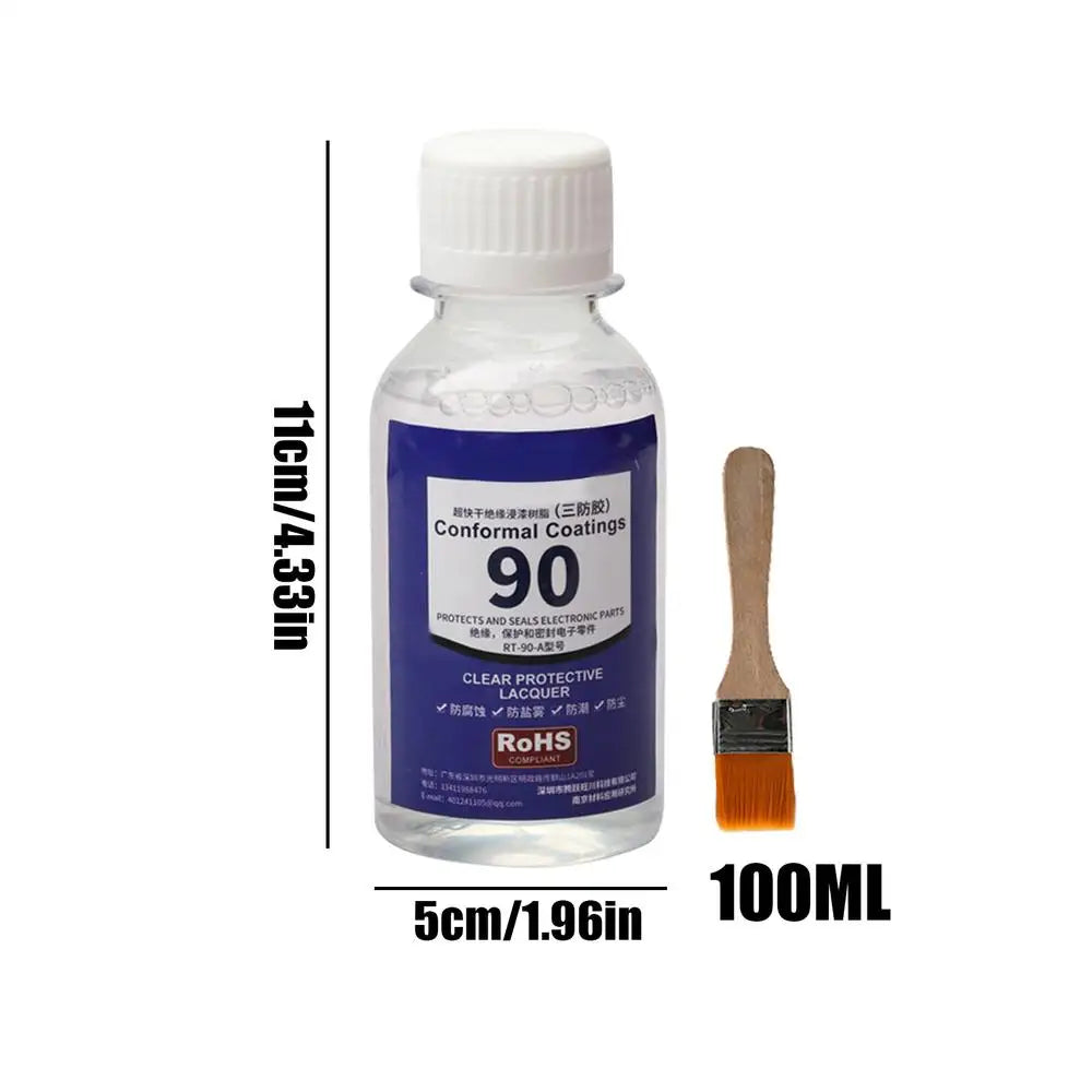 PCB Conformal Coating 100ml – Clear Waterproof Circuit Sealant PCB Conformal Coating Axl 100ml