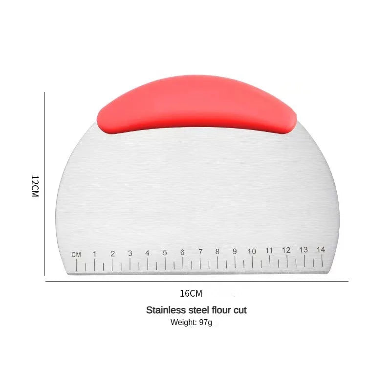 Stainless Steel Dough Scraper & Pastry Cutter with Scale Pastry Dough Scraper Axl