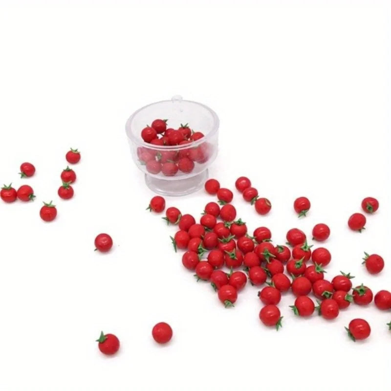 10 Pcs 1:12 Miniature Resin Tomatoes – Dollhouse Food Decor Dollhouse Miniature Axl