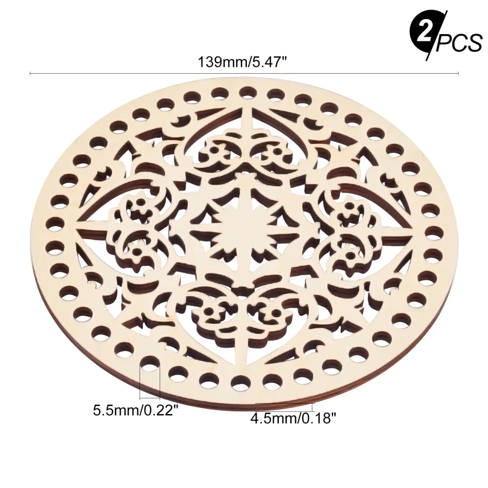 Oval Wood Crochet Basket Base 35x25cm | DIY Knitting Base Crochet Basket Base Axl AECH04-11483