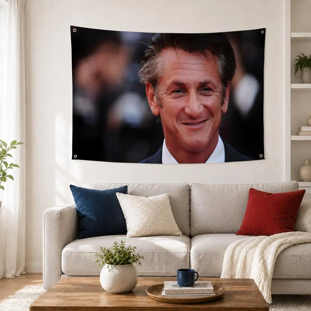 Sean Penn Fan Flag – Indoor & Outdoor Wall Banner | 6 Sizes Decorative Fan Flag Axl