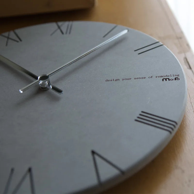 Modern Silent Wall Clock – 28cm Minimalist Round Quartz Silent Wall Clock Axl