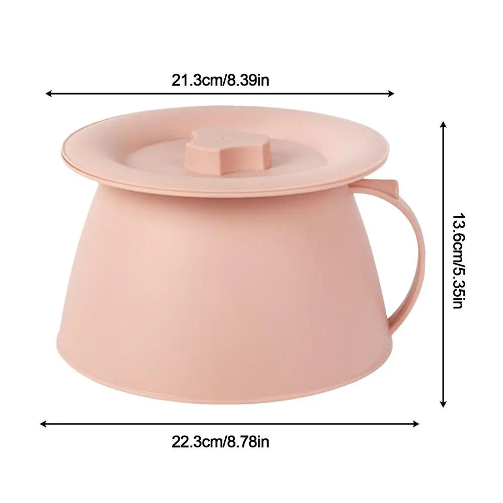 1.5L Portable Chamber Pot with Lid & Handle – Unisex Potty Portable Chamber Pot Axl Pinky