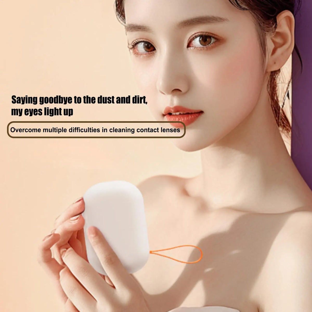 Ultrasonic Contact Lens Cleaner – Portable Electric Case Lens Cleaning Device Axl