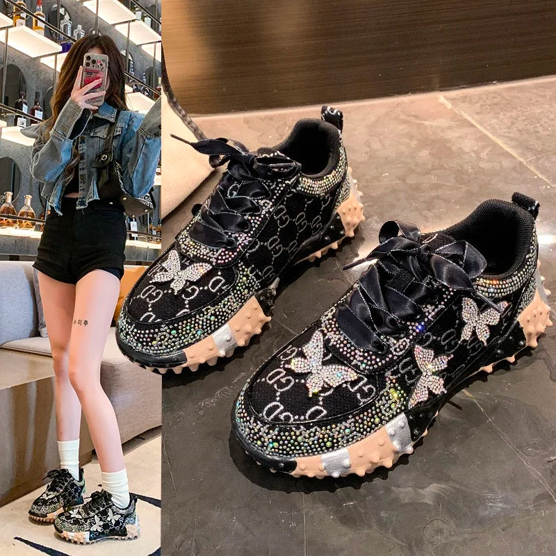 MCDV Women's Rhinestone Sneakers – Luxury Fashion Shoes Fashion Sneakers Axl
