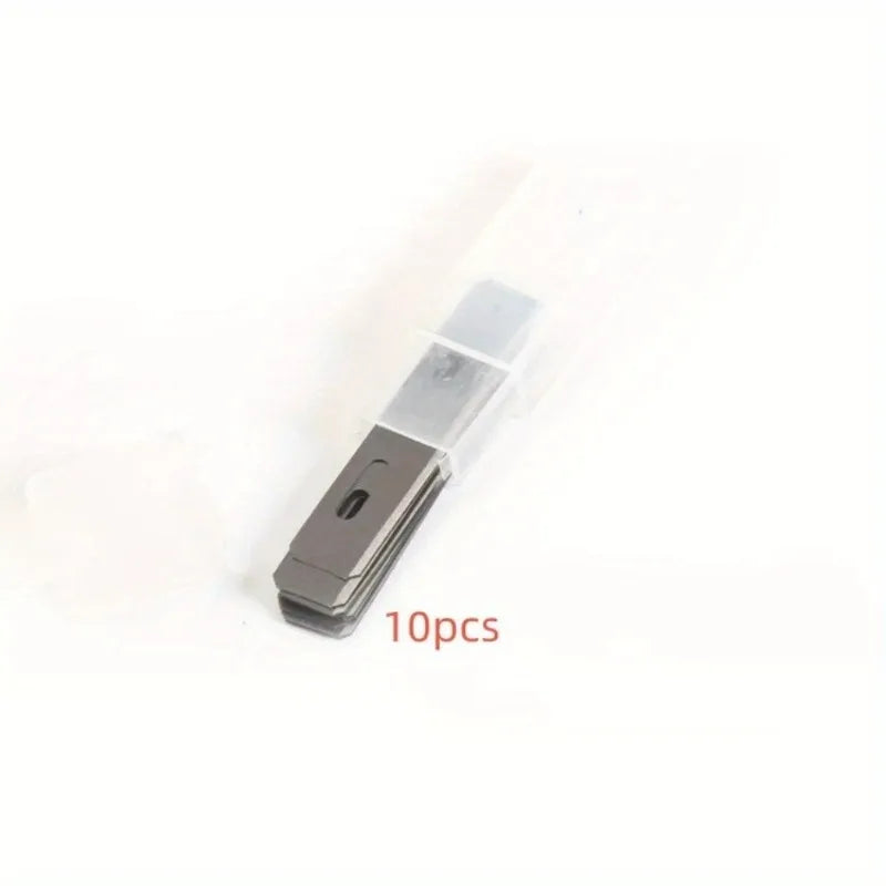 10-Pack Stainless Steel Replacement Blades for Leather Skiver Leather Craft Blades Axl