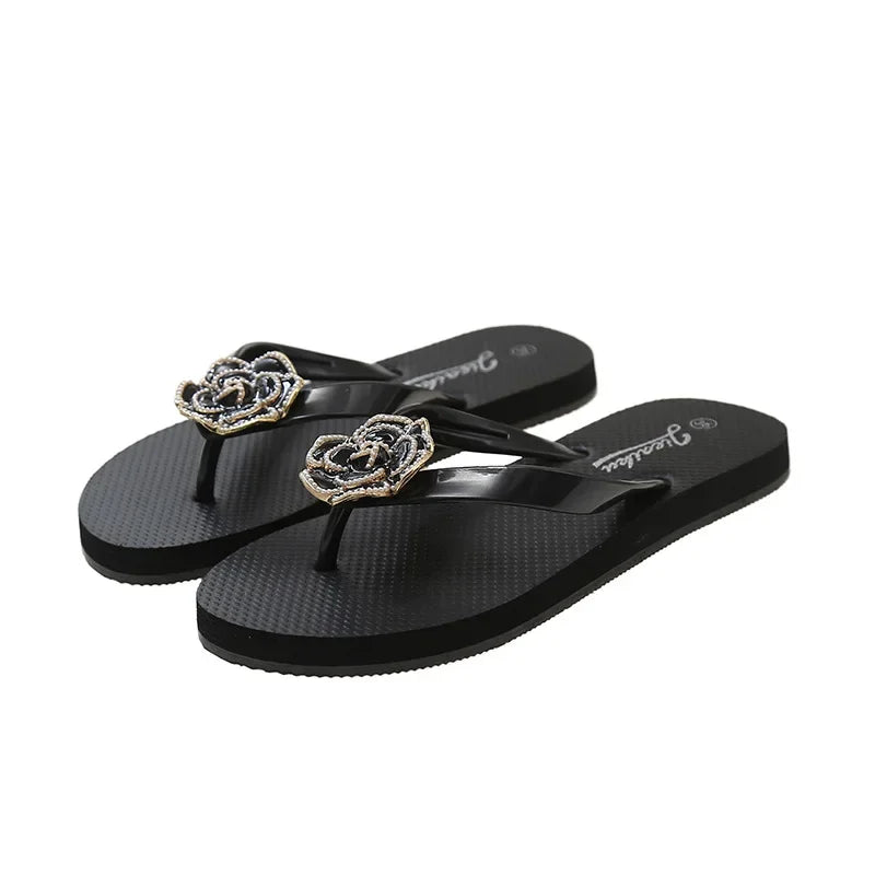 Women's Camellia Flip-Flops – Flat Casual Beach Sandals Women's Flip-Flops Axl
