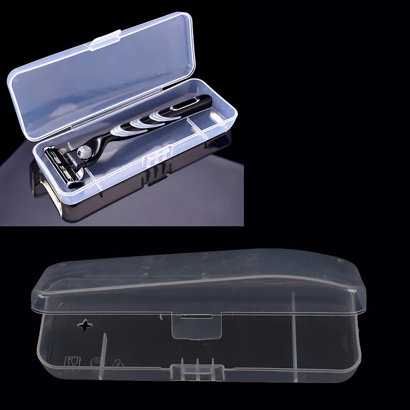 Clear Plastic Razor Storage Box – Travel Shaver Case Razor Storage Case Axl