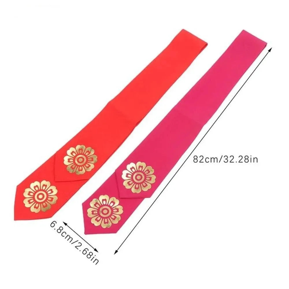 Korean Hanbok Headband – Floral Ribbon Hairband for Dance Costume Costume Headband Axl