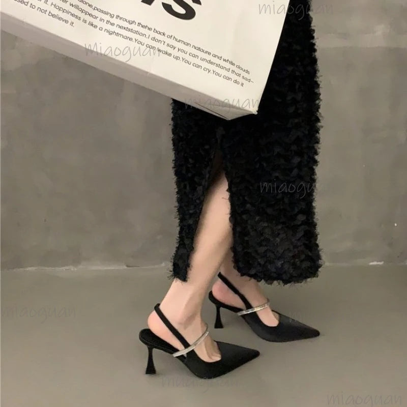 Women's Crystal Strap Slingback Stiletto Sandals | Party Heels Stiletto Slingback Sandals Axl