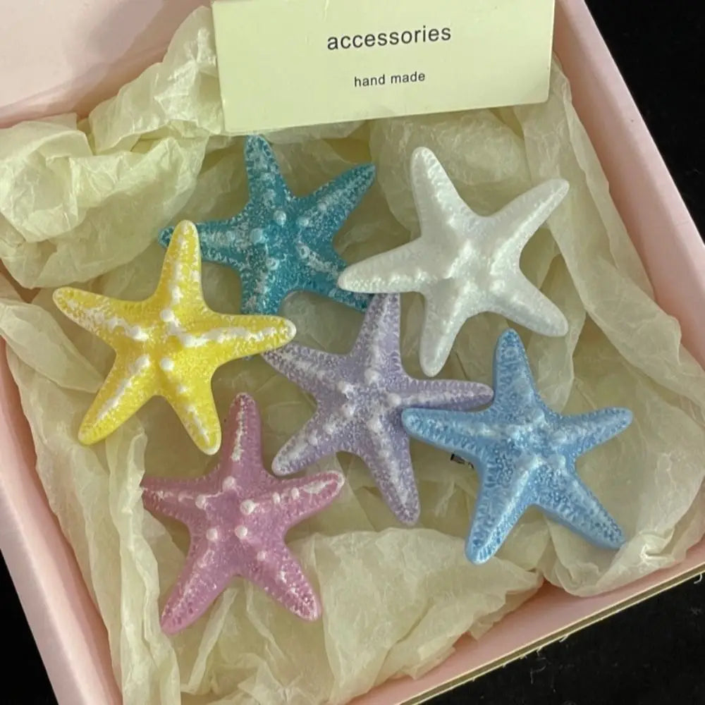 2-Pack Starfish Hair Clips – Korean Style Beach Hairpins Hair Clip Set Axl