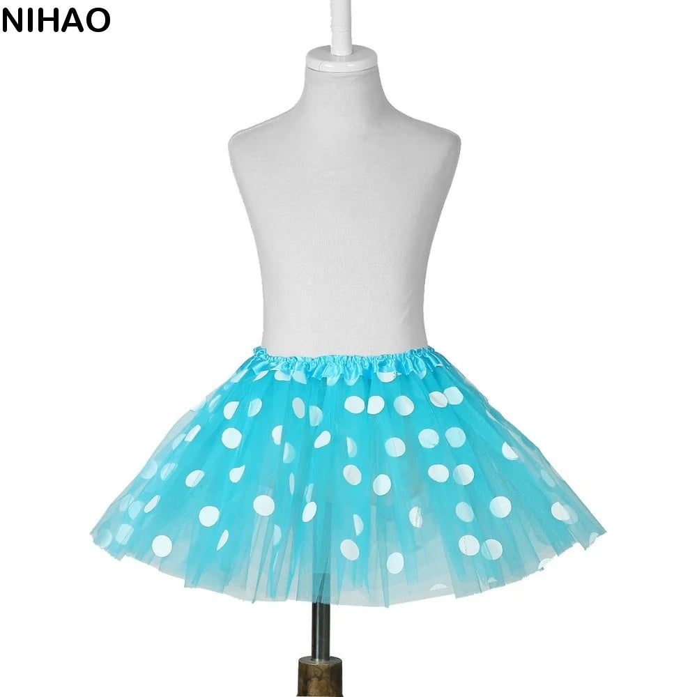 Polka Dot Tutu Skirt – Puffy Layered Tulle Pettiskirt Women Tulle Tutu Skirt Axl