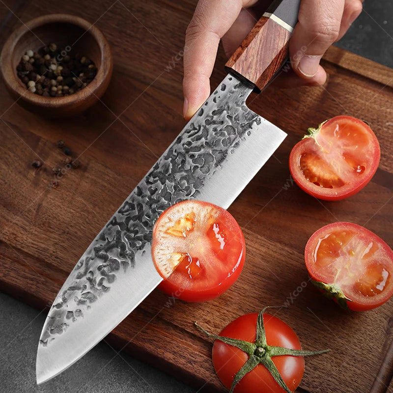 Hand Forged Japanese Chef Knife – Steel Cleaver with Gift Box Chef Knife Axl