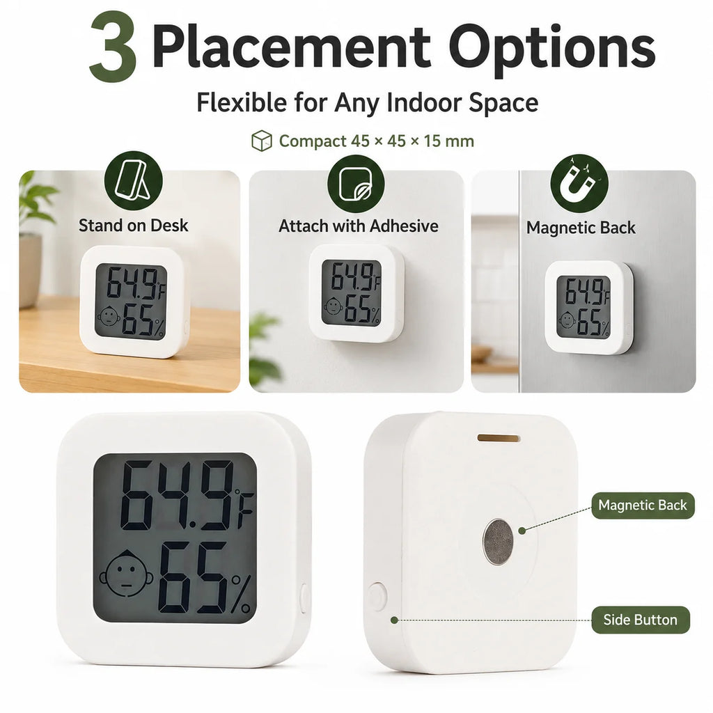 Mini Digital Thermometer Hygrometer – Indoor Temp & Humidity Digital Thermometer Hygrometer Axl