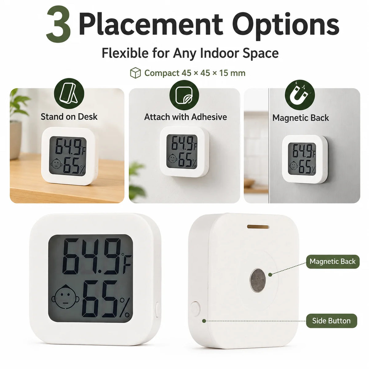 Mini Digital Thermometer Hygrometer – Indoor Temp & Humidity Digital Thermometer Hygrometer Axl