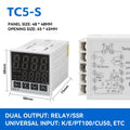 PID Temperature Controller K-Type Timer Relay Buzzer AC100–220V PID Temperature Controller Axl TC5-S
