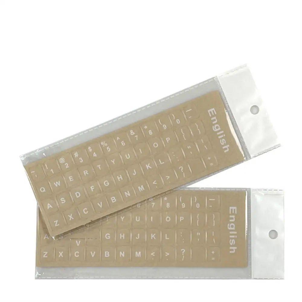 Multilingual Keyboard Stickers – Korean Hebrew Russian Alphabet Keyboard Stickers Axl English white