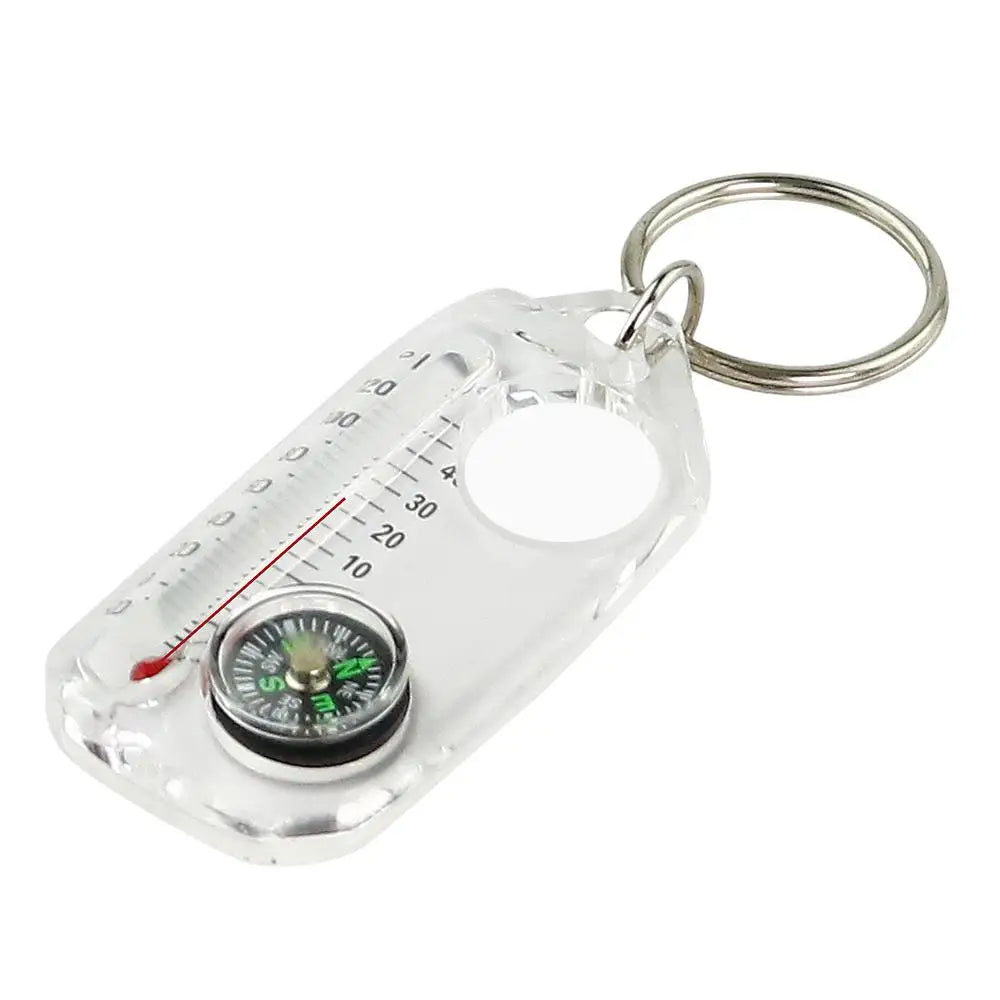 Hiking Compass Keychain – Portable Outdoor Navigation Tool Compass Keychain Axl White