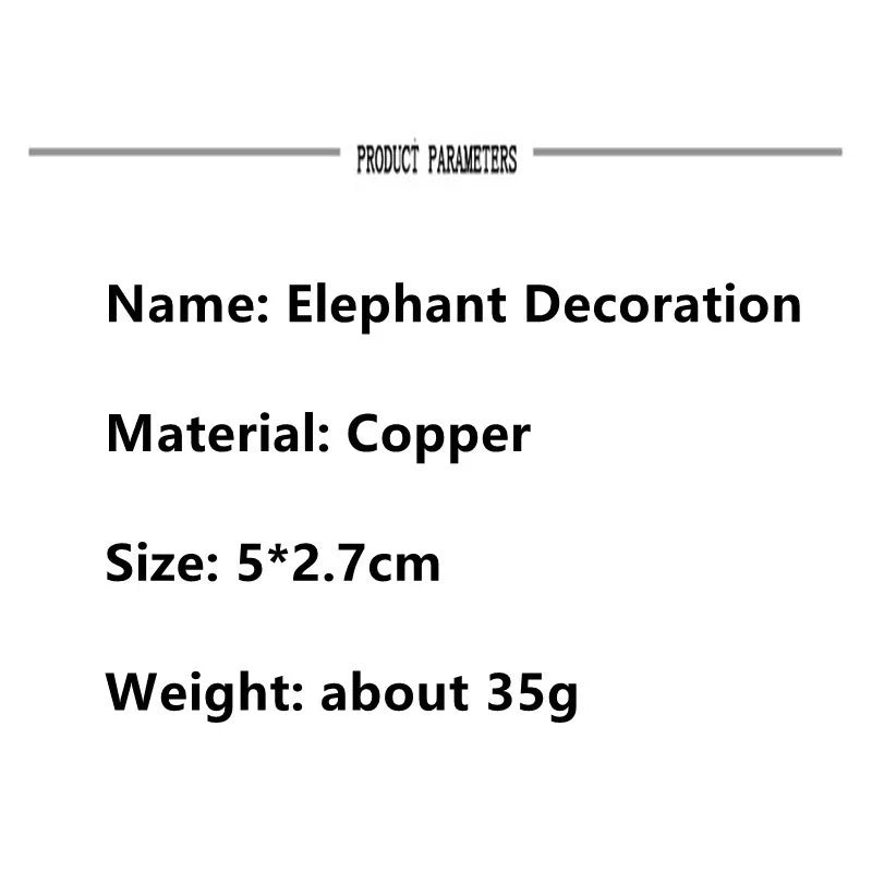 Bronze Mini Elephant Figurine | Copper Carved Desk Ornament Decorative Figurine Axl