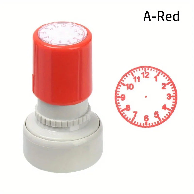 Clock Stamp Teaching Tool for Kids – Learn to Tell Time Seal Teaching Stamp Seal Axl A-Red