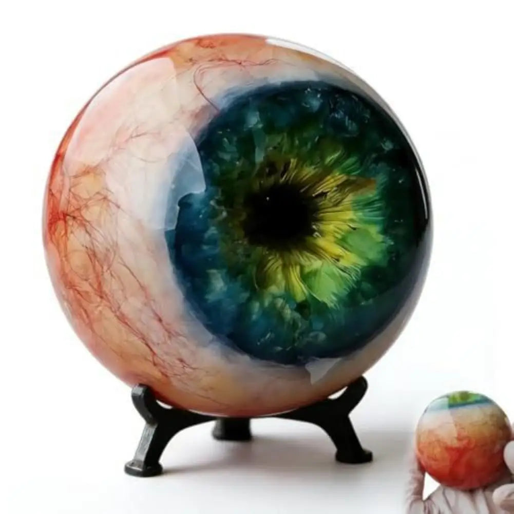 Realistic Resin Eyeball Ornament with Stand | Gothic Halloween Decor Halloween Ornament Axl