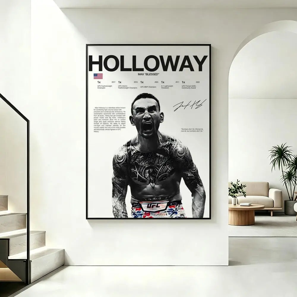 Max Holloway HD Poster – Waterproof Sticky Wall Art Print Wall Art Poster Axl