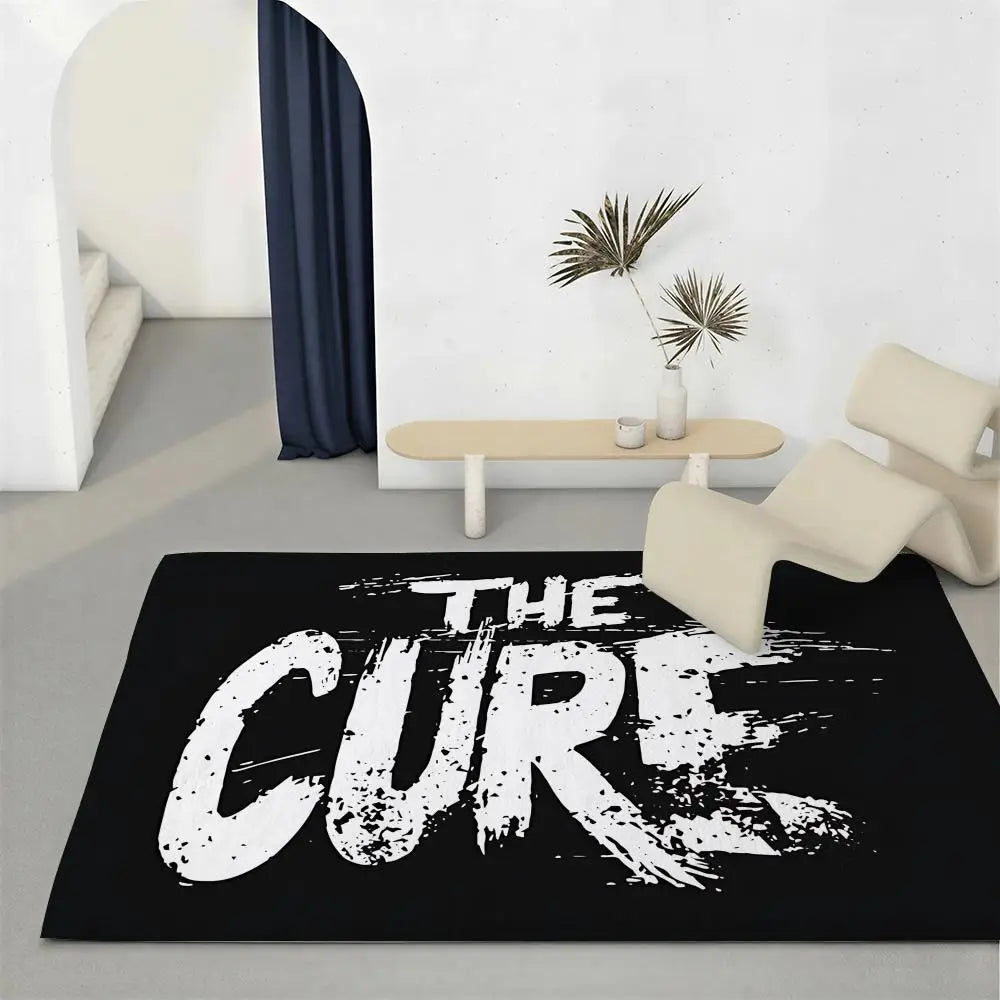 The Cure Band Flannel Floor Mat – Non-Slip Soft Indoor Rug Indoor Floor Mat Axl White3 120x160cm