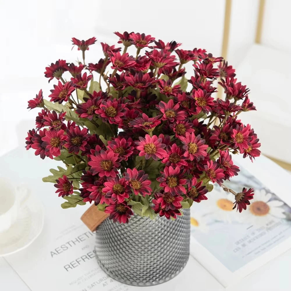 Artificial Silk Daisy Bouquet 21 Heads – Wedding & Home Decor Artificial Flower Bouquet Axl