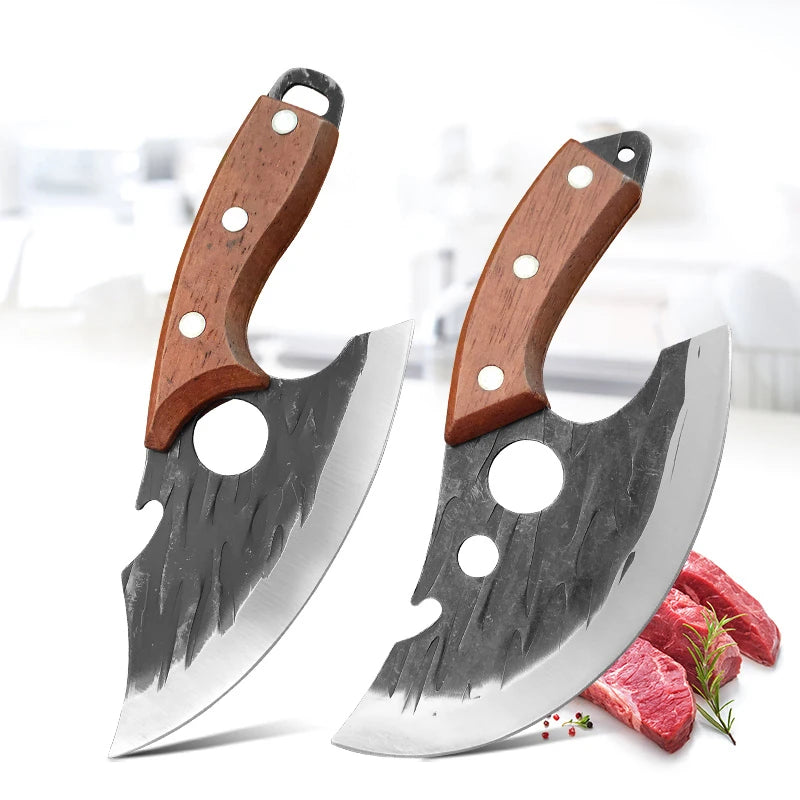 InLeung Hand-Forged Boning Knife – Meat Cleaver Chef Knife Chef Cleaver Knife Axl