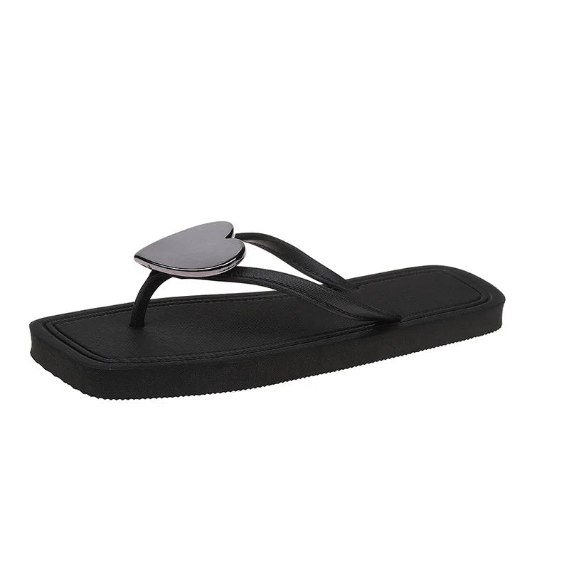 YBQJOO Women's Non-Slip Beach Flip Flops – Flat Slippers Women's Flip Flops Axl A320 black 36-37